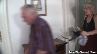 Perverted old couple have fun with teen