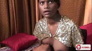 Indian woman fucks guy and gives him to fuck himself in the ass