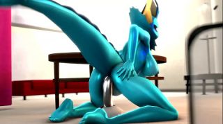 Vaporeon takes dildo in her pussy
