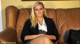 Blonde doing casting interview treated to cock and cum