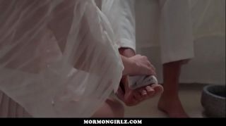 Husband and young wife in secret wedding ritual