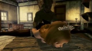 Blonde maid ravished and forced by monsters and orcs Skyrim