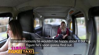 Female Fake Taxi Big tits lesbians love the pussy