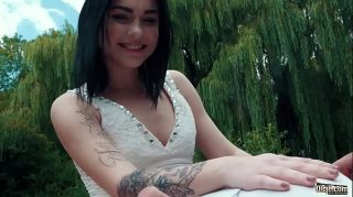 Romantic Picnic turns into sexy fuck for grandpa and her teen girlfriend