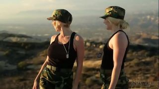 Blonde lesbian soldiers caught on - AJ Applegate, Alexis Fawx