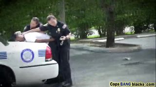 Two female cops fuck a black dude as his punishement