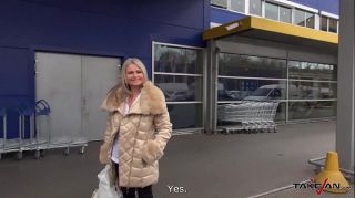Takevan Blonde busty mom caught by shopping mall & convinced to fuck stranger