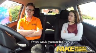 Fake Driving School New learners tight pussy stretched by instructors cock