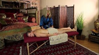 Maya Devine massaging a much younger guy