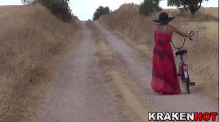 Voyeur video with a Girl Outdoor provocating with her ass