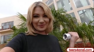 Teen whore pranks with a buttplug but then gets it anal