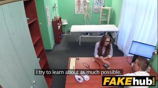 Fake Hospital Sexy reporter gets to the point with blowjob and hard sex