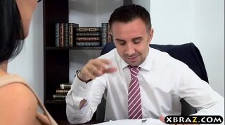 Best lawyer in town needs some busty anal convincing
