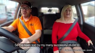 Huge tits granny bangs driving instructor