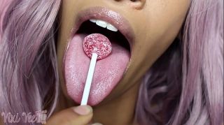 Longue Long Tongue Mouth Fetish Lollipop FULL VIDEO