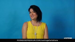 CASTING ALLA ITALIANA - Busty Romanian brunette first anal fuck on camera