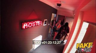 Fake Hostel - Busty black girl and dirty blonde babe with big tits go wild squirting deep throat rimming in hardcore threesome action