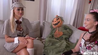 Halloween Fuckfest - Christen Courtney & Cherry Kiss & Leyla Bentho Go for the Treat
