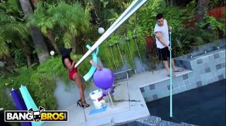 BANGBROS - Gorgeous Ebony Pornstar Anya Ivy Sleeps With Mexican Pool Boy
