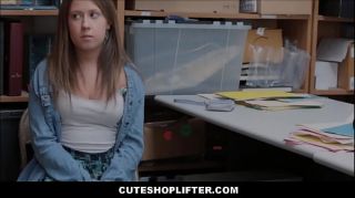 Cute & Shy Employee Caught Stealing Fucked By Security