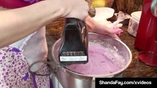 Hot Housewife Shanda Fay Gives Tongue Loving Kitchen BlowJob