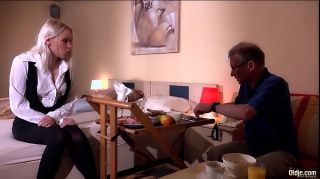 Gorgeous teenager fucks 74 yo old man in hotel room gives him intense orgasm