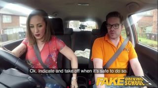 Fake Driving School Big tits Spanish learner loves sucking and hard fucking