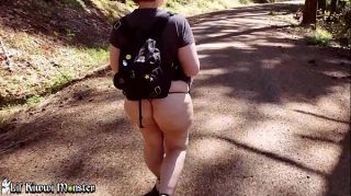 PUBLIC Hike and Fuck in the WOODS! LATINA BBW walks back with CUM on face! *Short Version*