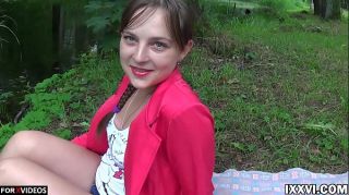 Fucking Young Chubby Sofy on a Picnic in the Woods