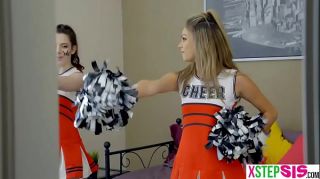Cheerleader stepsister fucked during cheer practise
