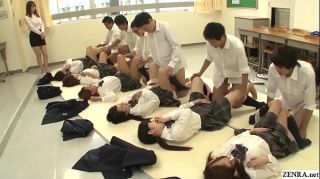 JAV synchronized schoolgirl missionary sex led by teacher