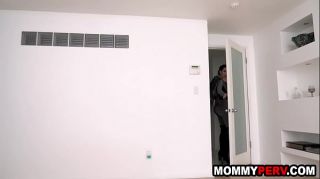 Step mom and son get stuck in a garage, so they decided to fuck