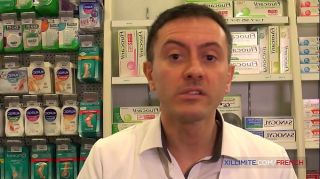 French brunette fucked in the pharmacy