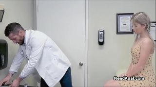 Doctors checkup ends with deep anal sex for blonde teen