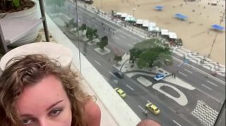 Creampie ANAL on the balcony in Rio De Janeiro