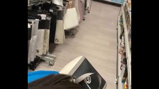 Stupid wife sucking dick in store like a whore