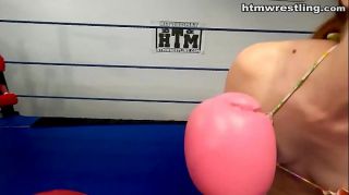 Redhead Woman Stripped and Defeated Boxing Ryona