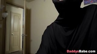Muslim daughter gives dad a blowjob