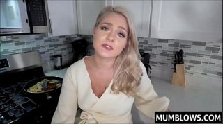 son grabs Moms ass while shes cooking