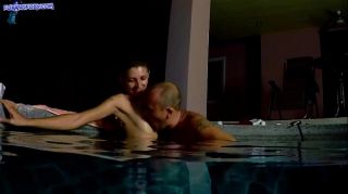 Step father fuck girl teen in the pool after a Christmas party