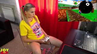 Letsplay Retro Game With Remote Vibrator in My Pussy - OrgasMario By Letty Black