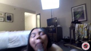 Latina teen gets caught by dad sucking big black dick in hotel