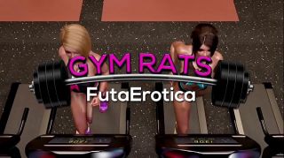 Fitness futa babes having sex in a gym