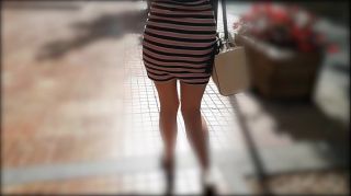 Hot Wife Walking In Tight Dress Wiggling Sexy Booty