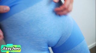 Cum in Yoga Pants And Panty After Cameltoe Teasing