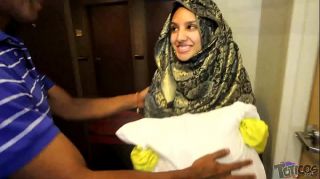 "Hijab Room Service" فتاة مراهقة عربية Shy 18yo Arab teen maid brings extra pillows and gets stuffed with big black cock. Hardcore taboo arab teen interracial fucking on theshimmyshow episode 51 TRAILER ft Jasmine Angel