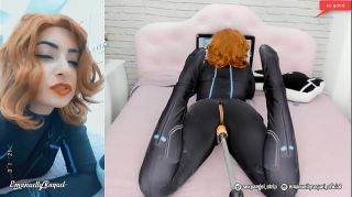 Black Widow Loves Your Cock in her Pussy - Big Toy on a Sex Machine - Cosplay Girl HD