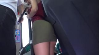 Horny beautiful japanese fucked on bus.