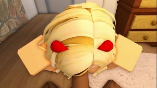 [ROBLOX PORN] Thick blonde bitch gets her first BBC