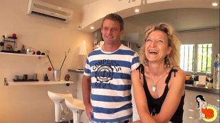 40yo milf Sylvie and Tonio, an amateur couple, wanted to shoot for the first time